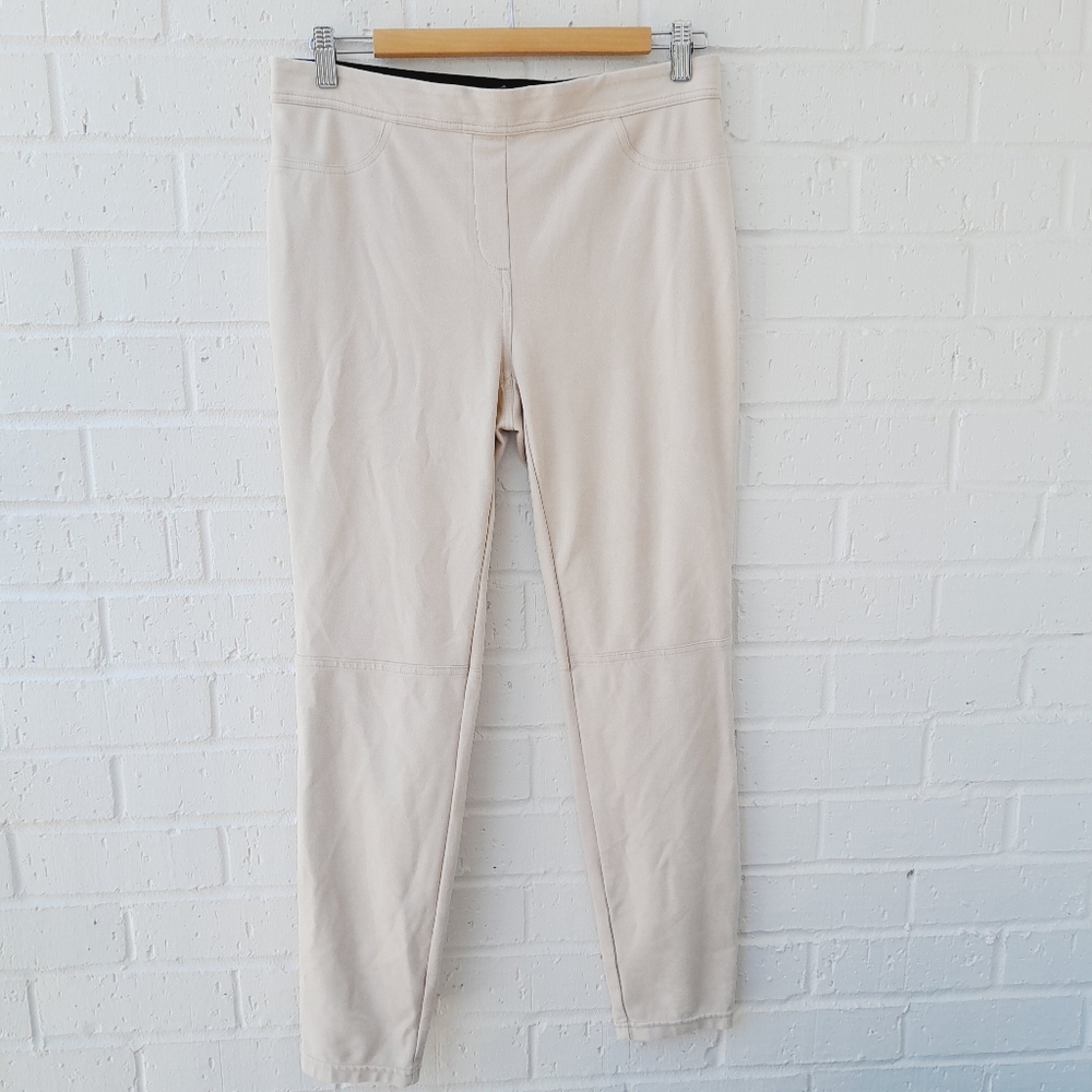RENUAR Cigarette Straight Leg Pull On CroppedUltra Suede Contemporary Pants Sz:6